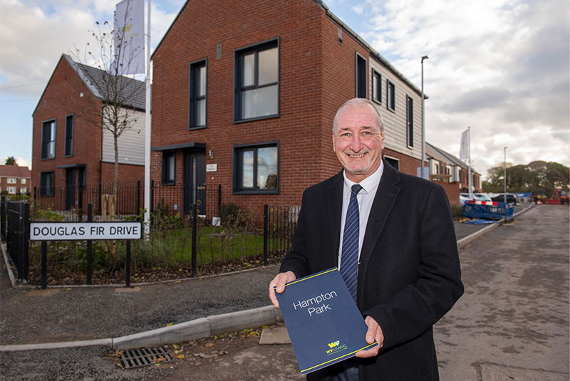 Councillor Steve Evans, City of Wolverhampton Council Deputy Leader and Cabinet Member for Housing and Chair of WV Living Shareholder group, at WV Living’s Hampton Park Development